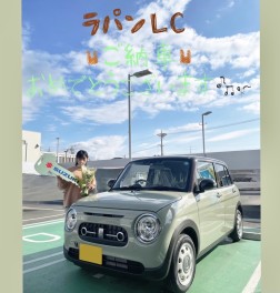 ピスタチオカラーのラパン、ご納車です(*^^*)